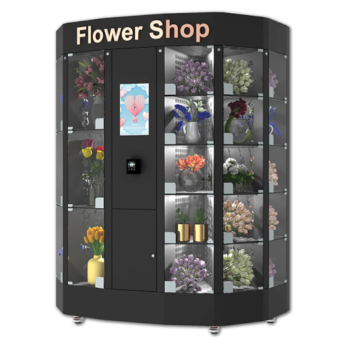 Blumenautomat mit Bildschirm